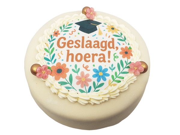 Geslaagd taart 'bloem'
